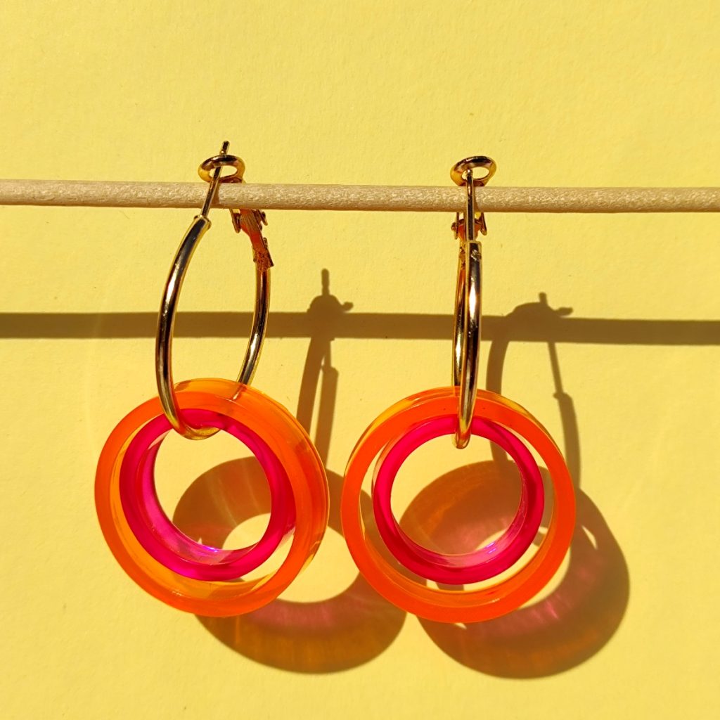 Cerchi cerchi arancione e rosa